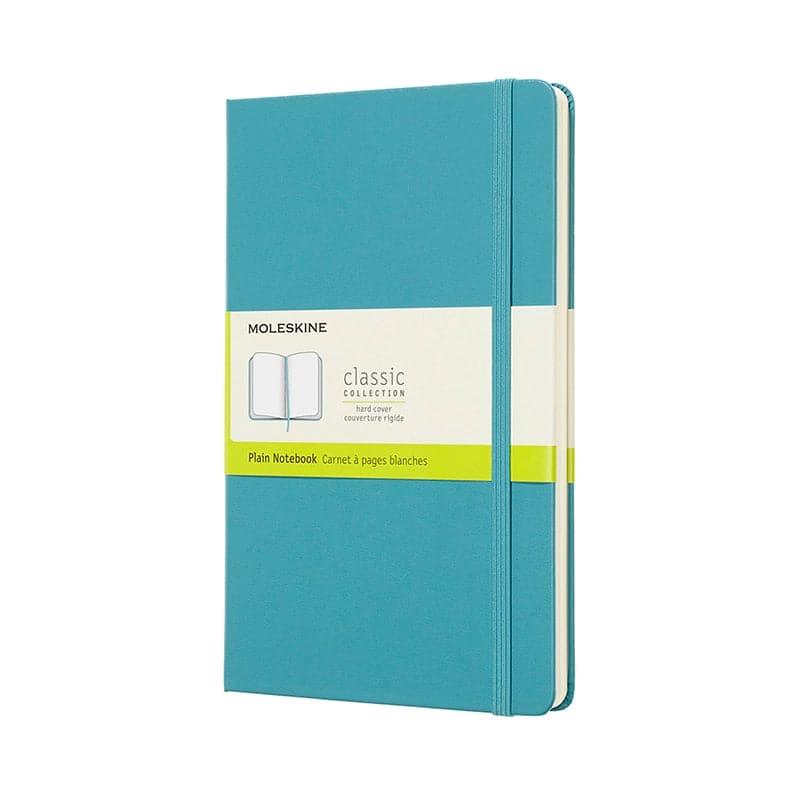 Se Notesbog Moleskine large lysblå m/240 blanke ark hard online her - Ean: 8058341715383