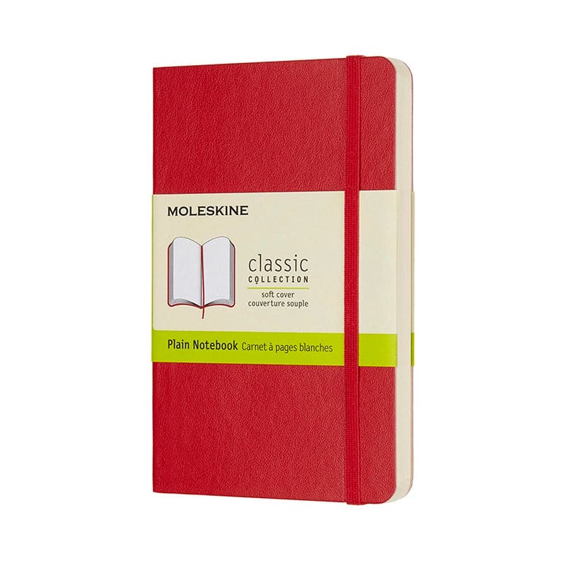 Se Notesbog Moleskine pocket rød m/192 blanke ark soft cover online her - Ean: 8055002854610