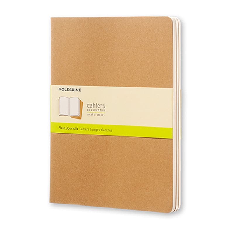 Se Notesbog Moleskine xl cahiers kraft 3 stk m/120 blanke ark online her - Ean: 9788883705069