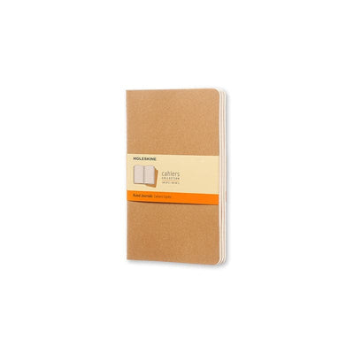 Se Notesbog Moleskine l cahiers kraft sæt 3 stk m/80 linjerede online her - Ean: 9788883704987