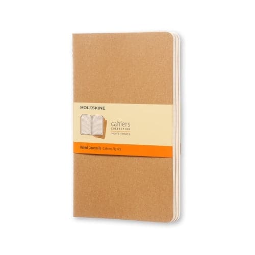 Se Notesbog Moleskine l cahiers kraft 3 stk m/80 blanke ark online her - Ean: 9788883705007