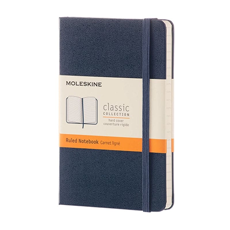 Se Notesbog Moleskine pocket blå m/192 linjerede ark hard online her - Ean: 8051272893564