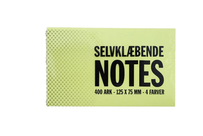 Se Selvklæbende notes 4 farver 125x75mm online her - Ean: 5703273290707