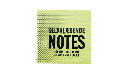 Se Selvklæbende notes m/linjer 4 farver 101x101mm. online her - Ean: 5703273290738