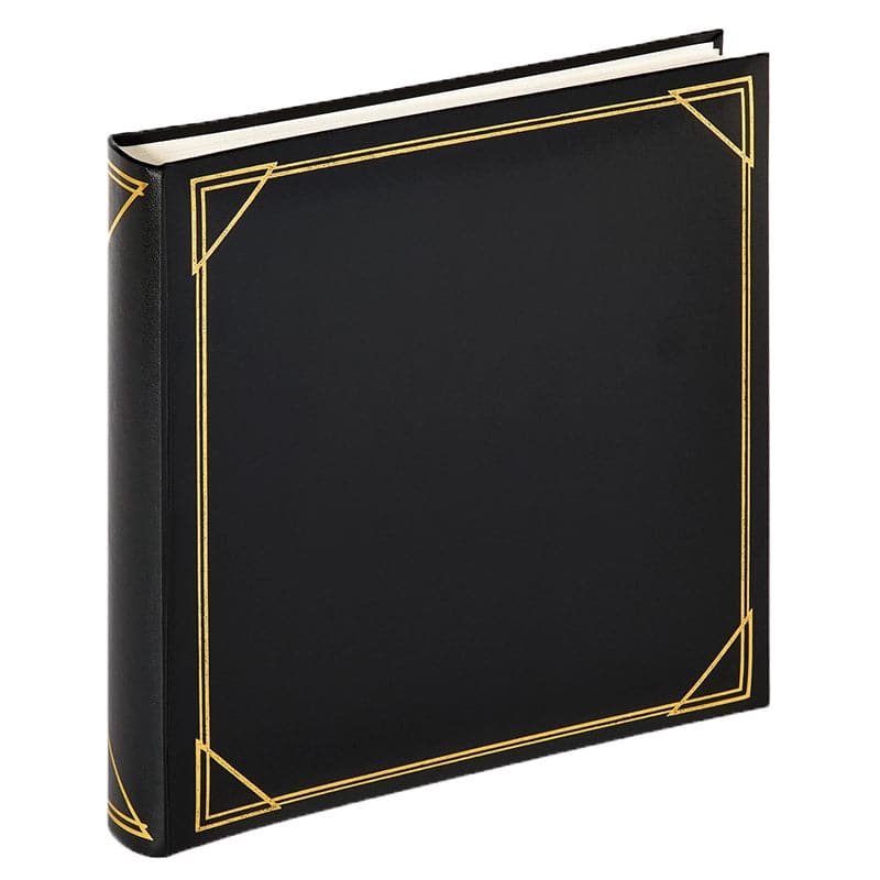 Se Fotoalbum sort m/guld 100 hvide blanke sider 30x30 cm online her - Ean: 4004122154869