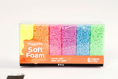 Se Soft foam 6 ass pastel farver 10 g online her - Ean: 5712854177474