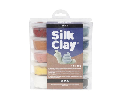 Se Silk clay 10 ass støvede farver 40 g online her - Ean: 5712854372794