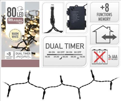 Se Lyskæde Udendørs Og Indendørs M/80 Led Varm Lys Og Batteri ✔ Kæmpe udvalg i  Barlife ✔ Hurtig levering: 1 - 2 Hverdage samt billig fragt - Varenummer: BAR-14473 og barcode / Ean: &