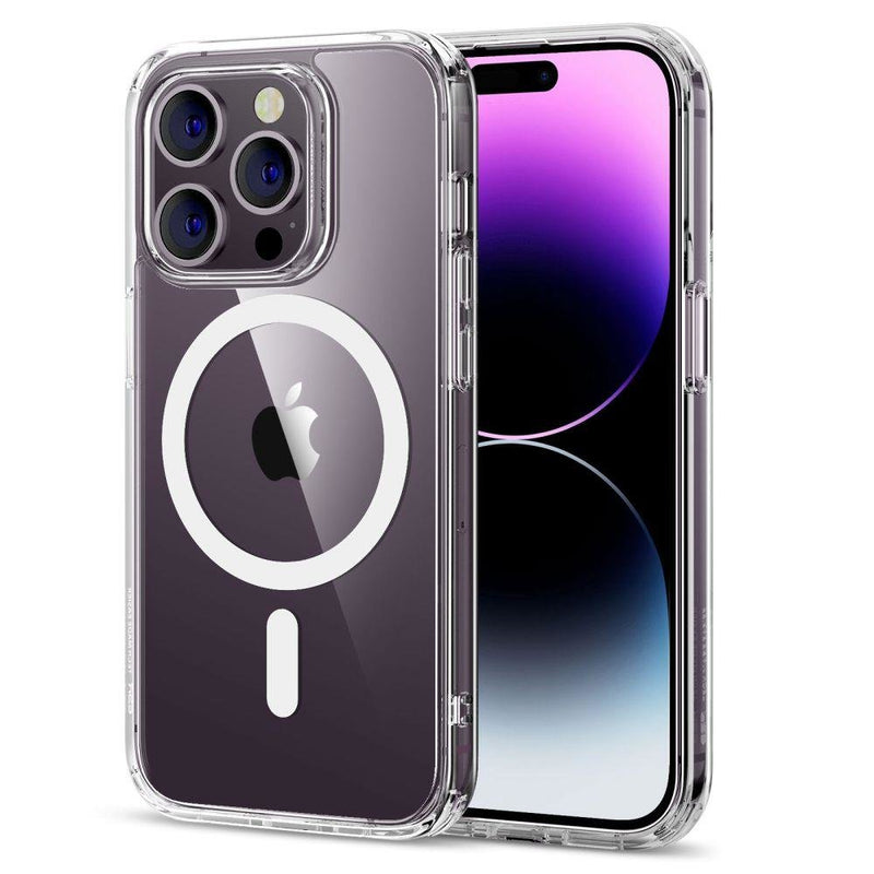 Se iPhone 14 Pro - ESR CH Halolock Magsafe Hybrid cover - Clear ❤ Stort online udvalg i Hurtel ❤ Hurtig levering: 1 - 2 Hverdage samt billig fragt - Varenummer: CPD-HT11120340 og barcode / Ean: &