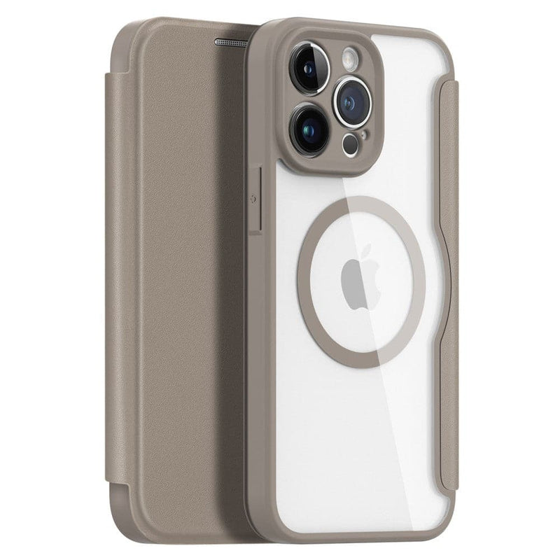 Se iPhone 14 Pro Max - Dux Ducis Skin X Pro Flip Magsafe cover - Beige ✔ Kæmpe udvalg i  DUX DUCIS ✔ Hurtig levering: 1 - 2 Hverdage samt billig fragt - Varenummer: CPD-DU3033661 og barcode / Ean: &