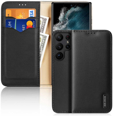 Se Samsung Galaxy S23 Ultra 5G - DUX DUCIS Hivo ægte læder cover / pung - Sort ✔ Kæmpe udvalg i  DUX DUCIS ✔ Hurtig levering: 1 - 2 Hverdage samt billig fragt - Varenummer: CPD-DU3031780 og barcode / Ean: '6934913031780 på lager - Udsalg på Mobil tilbehør Spar op til 57% - Over 412 kendte brands på udsalg