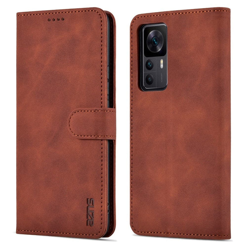 Se Xiaomi Redmi K50 Ultra 5G / 12T 5G / 12T Pro 5G - AZNS læder cover / pung - Brun ❤ Kæmpe udvalg i KopK ❤ Hurtig levering: 1 - 2 Hverdage samt billig fragt - Varenummer: CPD-V33660121819C og barcode / Ean: 660121819C på lager - Udsalg på Mobil tilbehør Spar op til 51% - Over 434 design mærker på udsalg