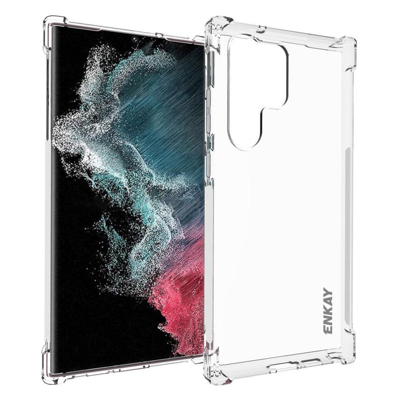 Se Samsung Galaxy S23 Ultra 5G - ENKAY Shockproof gummi cover - Transparent ❤ Kæmpe udvalg i KopK ❤ Hurtig levering: 1 - 2 Hverdage samt billig fragt - Varenummer: CPD-V33660121890A og barcode / Ean: 660121890A på lager - Udsalg på Mobil tilbehør Spar op til 51% - Over 434 design brands på udsalg