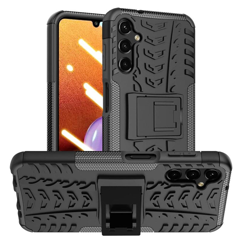 Se Samsung Galaxy A14 5G - Shockproof Hybrid cover med kickstand - Sort ❤ Kæmpe udvalg i KopK ❤ Hurtig levering: 1 - 2 Hverdage samt billig fragt - Varenummer: CPD-V33660124827A og barcode / Ean: 660124827A på lager - Udsalg på Mobil tilbehør Spar op til 59% - Over 434 design brands på udsalg