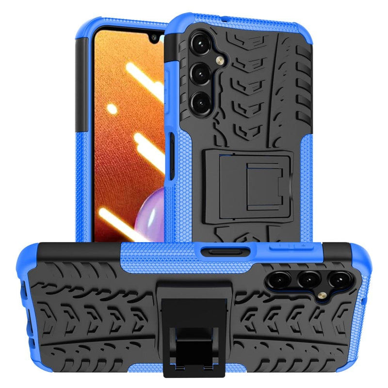 Se Samsung Galaxy A14 5G - Shockproof Hybrid cover med kickstand - Blå ❤ Kæmpe udvalg i KopK ❤ Hurtig levering: 1 - 2 Hverdage samt billig fragt - Varenummer: CPD-V33660124827B og barcode / Ean: 660124827B på lager - Udsalg på Mobil tilbehør Spar op til 58% - Over 434 design brands på udsalg