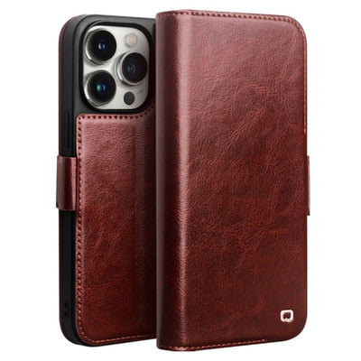 Se iPhone 14 Pro - QIALINO Classic Slim ægte læder cover - Mørkebrun ✔ Kæmpe udvalg i QIALINO ✔ Hurtig levering: 1 - 2 Hverdage samt billig fragt - Varenummer: CPD-QLI14P103025 og barcode / Ean: '0601968148898 på lager - Udsalg på Mobil tilbehør Spar op til 54% - Over 424 kendte brands på udsalg