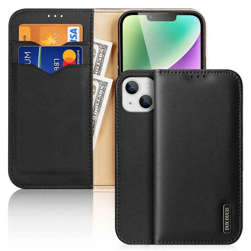 Se iPhone 15 Plus - DUX DUCIS Hivo ægte læder cover / pung - Sort ❤ Kæmpe udvalg i Blandet ❤ Hurtig levering: 1 - 2 Hverdage samt billig fragt - Varenummer: CPD-DU3025505 og barcode / Ean: &