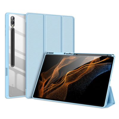 Se Samsung Galaxy Tab S9 Ultra/S8 Ultra - DUX DUCIS Toby Tri-Fold læder cover - Blå ❤ Kæmpe udvalg i Blandet ❤ Hurtig levering: 1 - 2 Hverdage samt billig fragt - Varenummer: CPD-DU3024058 og barcode / Ean: '6934913024058 på lager - Udsalg på Tablets tilbehør Spar op til 54% - Over 454 design brands på udsalg