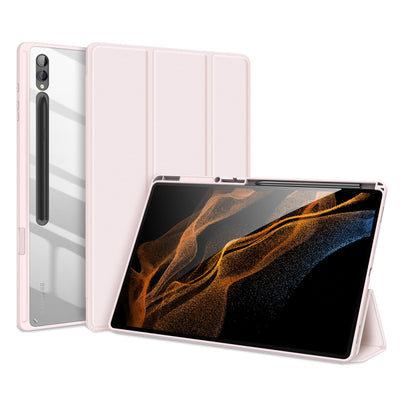 Se Samsung Galaxy Tab S9 Ultra/S8 Ultra - DUX DUCIS Toby Tri-Fold læder cover - Pink ❤ Kæmpe udvalg i Blandet ❤ Hurtig levering: 1 - 2 Hverdage samt billig fragt - Varenummer: CPD-DU3024065 og barcode / Ean: '6934913024065 på lager - Udsalg på Tablets tilbehør Spar op til 53% - Over 454 design brands på udsalg