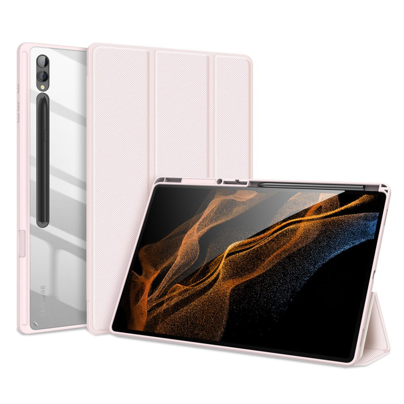 Se Samsung Galaxy Tab S9 Ultra/S8 Ultra - DUX DUCIS Toby Tri-Fold læder cover - Pink ❤ Kæmpe udvalg i Blandet ❤ Hurtig levering: 1 - 2 Hverdage samt billig fragt - Varenummer: CPD-DU3024065 og barcode / Ean: &