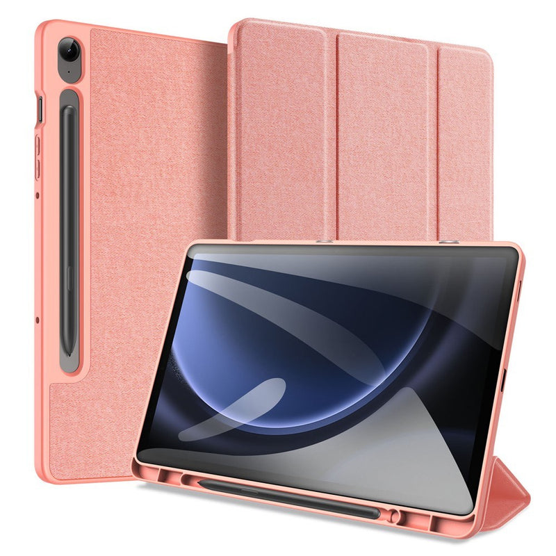 Se Samsung Galaxy Tab S9 FE - DUX DUCIS Domo Series Tri-Fold Smart cover - Pink ❤ Kæmpe udvalg i Blandet ❤ Hurtig levering: 1 - 2 Hverdage samt billig fragt - Varenummer: CPD-DU3024560 og barcode / Ean: &