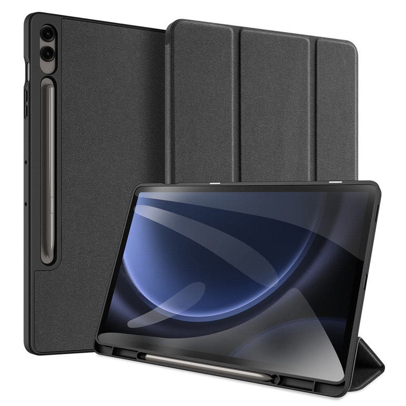 Se Samsung Galaxy Tab S9 FE Plus - DUX DUCIS Domo Series Tri-Fold Smart cover - Sort ❤ Kæmpe udvalg i Blandet ❤ Hurtig levering: 1 - 2 Hverdage samt billig fragt - Varenummer: CPD-DU3024935 og barcode / Ean: &