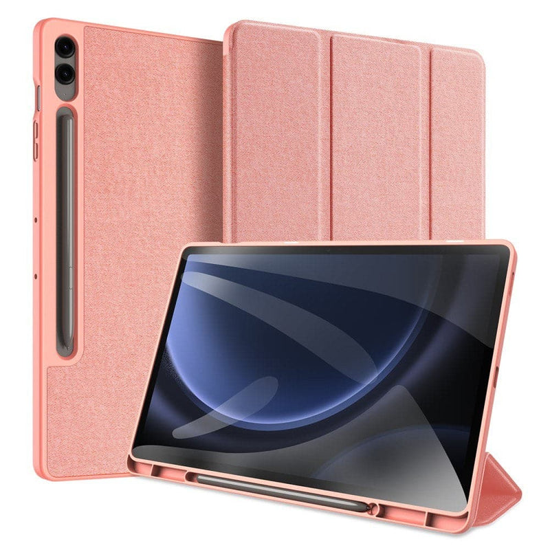 Se Samsung Galaxy Tab S9 FE Plus - DUX DUCIS Domo Series Tri-Fold Smart cover - Pink ❤ Kæmpe udvalg i Blandet ❤ Hurtig levering: 1 - 2 Hverdage samt billig fragt - Varenummer: CPD-DU3024959 og barcode / Ean: &