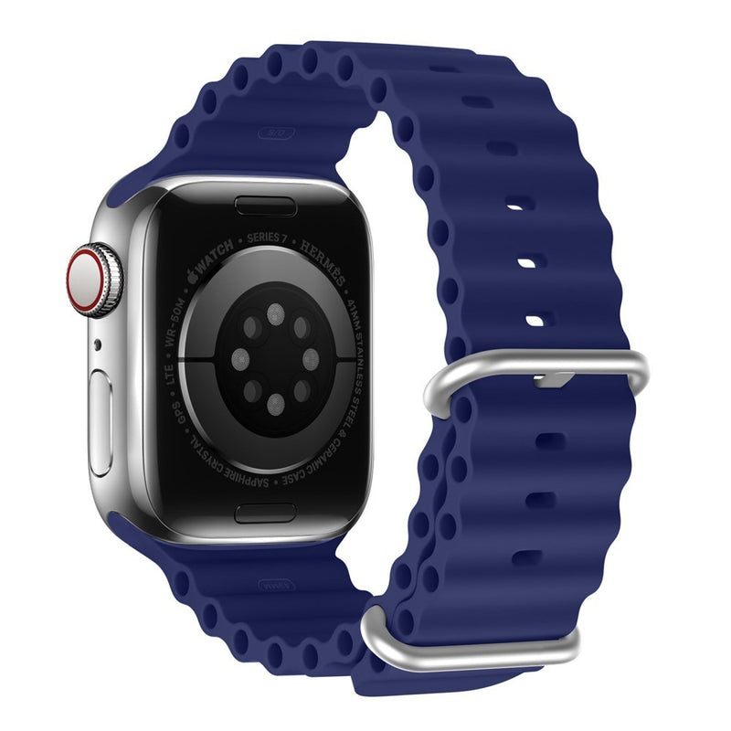 Se Dux Ducis OceanWave - Apple Watch 9/8/7/6/5/4/3/2/1/SE - 41/40/38mm - Soft Silikone urrem - Blå ❤ Kæmpe udvalg i Blandet ❤ Hurtig levering: 1 - 2 Hverdage samt billig fragt - Varenummer: CPD-DU3033883 og barcode / Ean: &