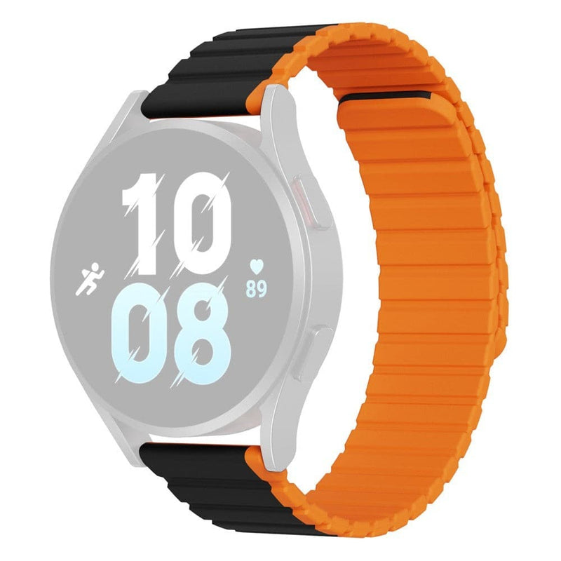 Se Dux Ducis LD Series - Samsung Galaxy Watch 6/5/4 - Magnetisk silikone urrem 20mm - Sort/Orange ❤ Kæmpe udvalg i KopK ❤ Hurtig levering: 1 - 2 Hverdage samt billig fragt - Varenummer: CPD-DU3027950 og barcode / Ean: &