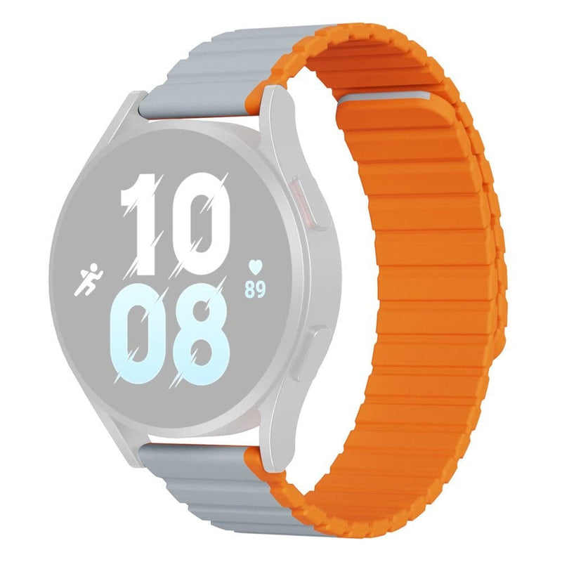 Se Dux Ducis LD Series - Samsung Galaxy Watch 6/5/4 - Magnetisk silikone urrem 20mm - Grå/Orange ❤ Kæmpe udvalg i KopK ❤ Hurtig levering: 1 - 2 Hverdage samt billig fragt - Varenummer: CPD-DU3027967 og barcode / Ean: &