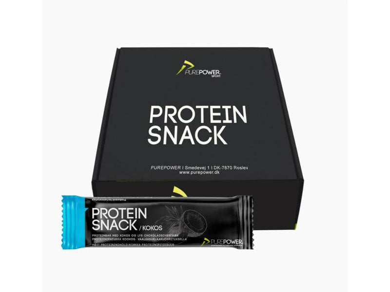 Se PurePower Protein Snack - Kokos - 12 x 40 gram. ❤ Kæmpe udvalg i PurePower ❤ Hurtig levering: 1 - 2 Hverdage samt billig fragt - Varenummer: CKP-5701477939194 og barcode / Ean: &