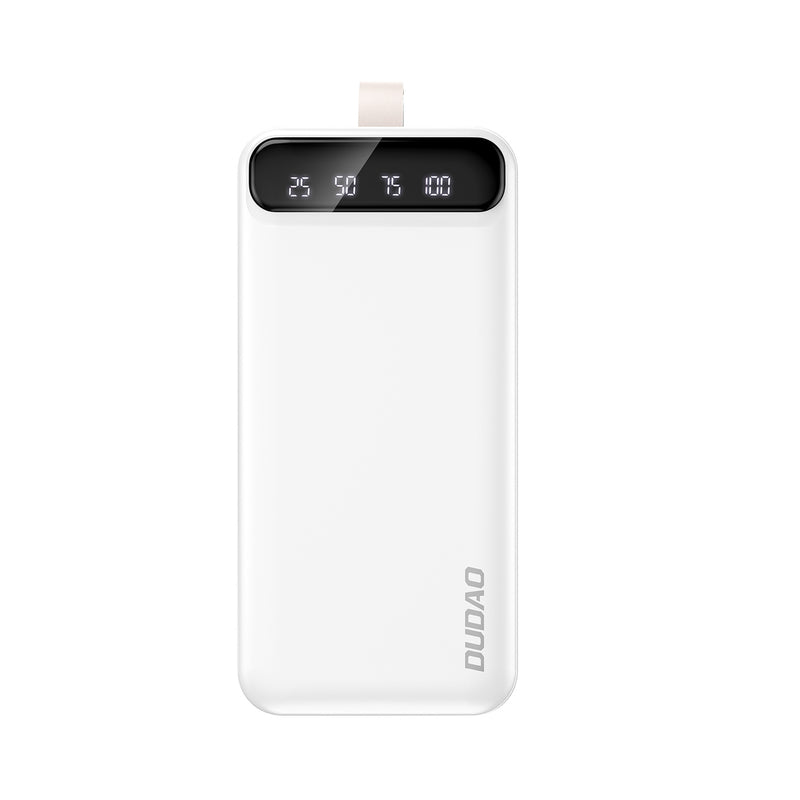 Se Dudao Powerbank 30000mAh - USB-A & USB-C - LCD Display - Hvid ❤ Kæmpe udvalg i Hurtel ❤ Hurtig levering: 1 - 2 Hverdage samt billig fragt - Varenummer: CPD-HT1167412 og barcode / Ean: &