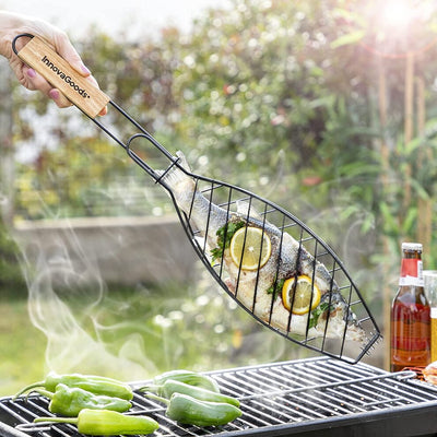 Se BBQ Grill holder til fisk med håndtag ❤ Stort online udvalg i InnovaGoods ❤ Hurtig levering: 1 - 2 Hverdage samt billig fragt - Varenummer: CPD-NG33V0103472 og barcode / Ean: '8435527821463 på lager - Udsalg på Bolig og fritid Spar op til 61% - Over 412 kendte brands på udsalg