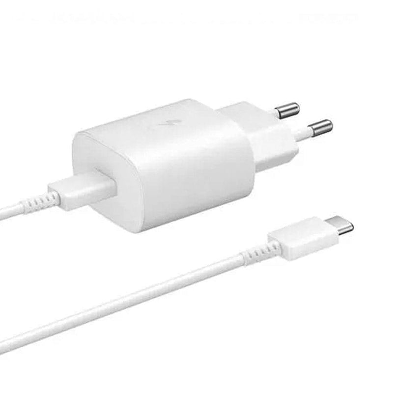 Se Original Samsung USB-C vægoplader 25W inkl. USB-C til USB-C kabel - EP-TA800EWE - Hvid ✔ Kæmpe udvalg i  Samsung ✔ Hurtig levering: 1 - 2 Hverdage samt billig fragt - Varenummer: CPD-CL6614409 og barcode / Ean: CL6614409 på lager - Udsalg på Mobil tilbehør Spar op til 63% - Over 424 kendte brands på udsalg