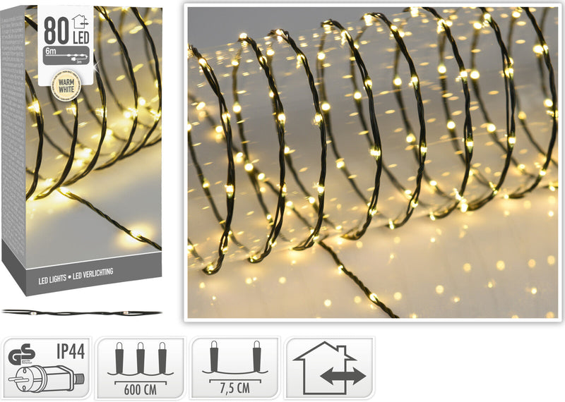 Se Lyskæde LED varm hvid 80L - Udvendig ❤ Kæmpe udvalg i Bolig og Haven ❤ Hurtig levering: 1 - 2 Hverdage samt billig fragt - Varenummer: BGH-47402533847370 og barcode / Ean: &