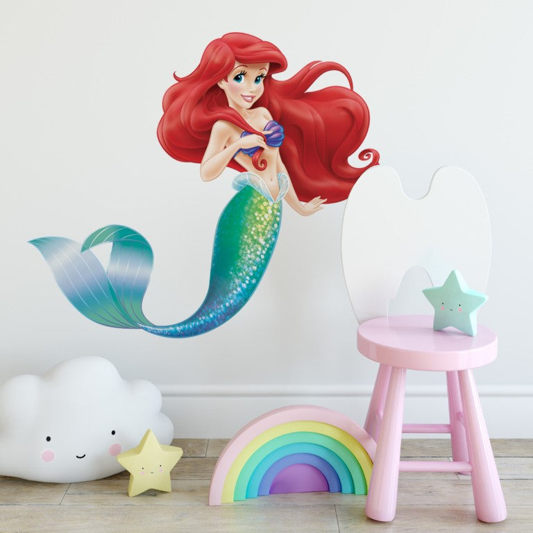 Se Disney ariel Den lille havfrue Gigant Wallstickers ✔ Kæmpe udvalg i  Roommates ✔ Hurtig levering: 1 - 2 Hverdage samt billig fragt - Varenummer: MMA-216028 og barcode / Ean: &