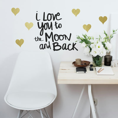 Se Love you to the moon Wallstickers ✔ Kæmpe udvalg i Roommates ✔ Hurtig levering: 1 - 2 Hverdage samt billig fragt - Varenummer: MMA-216043 og barcode / Ean: '034878284583 på lager - Udsalg på Wallstickers til børneværelset Spar op til 64% - Over 454 design brands på udsalg