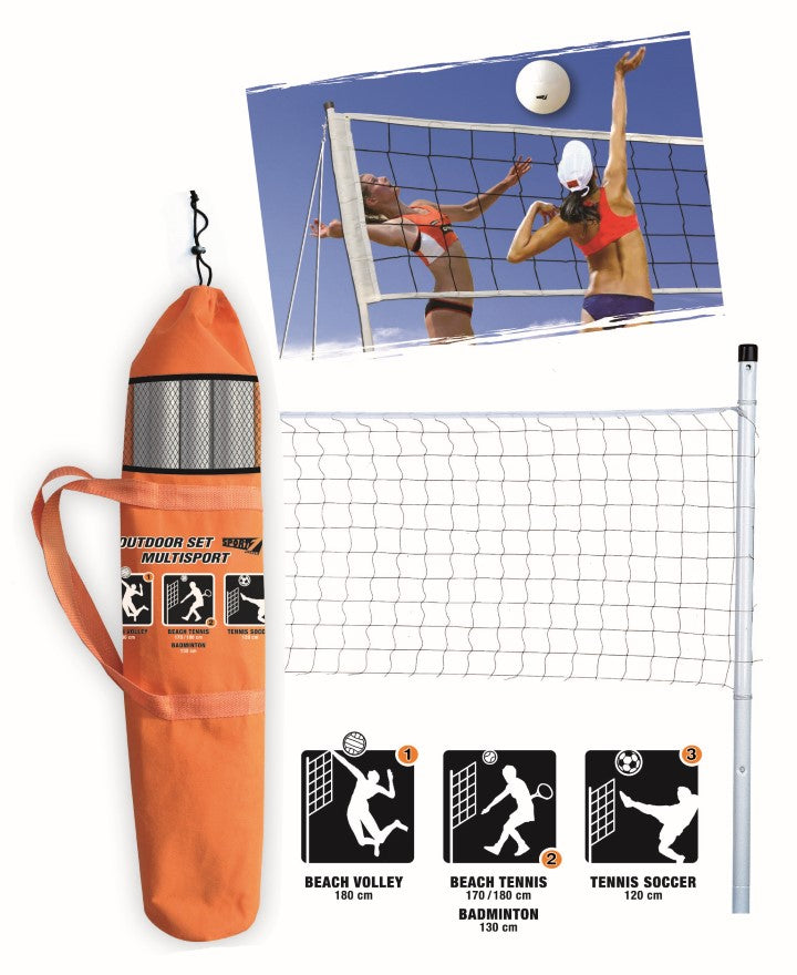 Se Multisport sæt (Volley, Beach Tennis, Badminton, tennis fodbold) ✔ Kæmpe udvalg i  Sport1 ✔ Hurtig levering: 1 - 2 Hverdage samt billig fragt - Varenummer: MMA-1954850006 og barcode / Ean: &