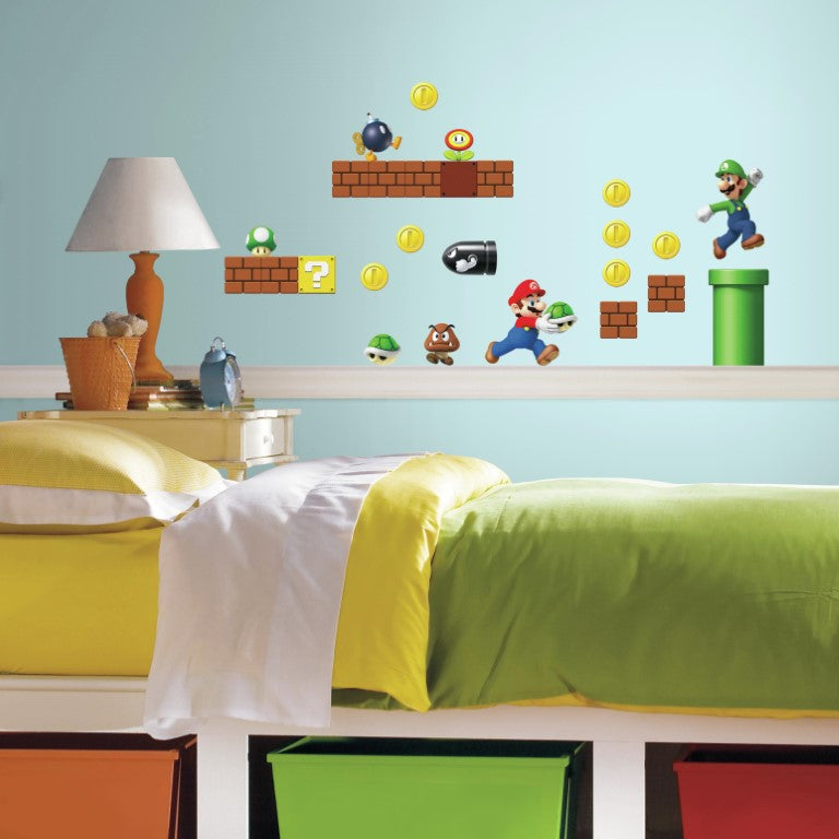 Se Nintendo Super Mario - Build a Scene Wallstickers ✔ Kæmpe udvalg i Roommates ✔ Hurtig levering: 1 - 2 Hverdage samt billig fragt - Varenummer: MMA-216027 og barcode / Ean: &