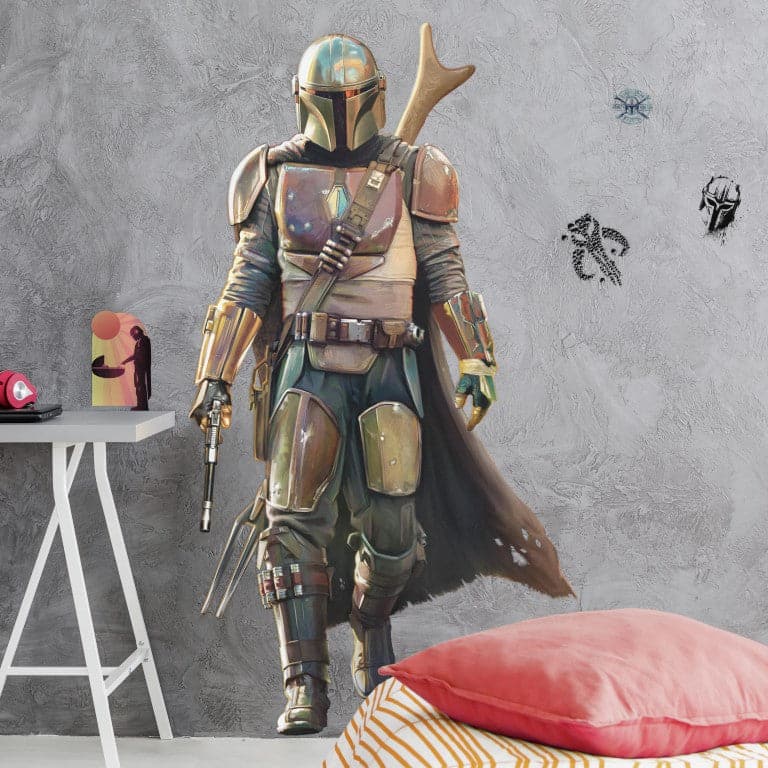 Se Star Wars Mandalorian Gigant Wallstickers ✔ Kæmpe udvalg i  Roommates ✔ Hurtig levering: 1 - 2 Hverdage samt billig fragt - Varenummer: MMA-216089 og barcode / Ean: &