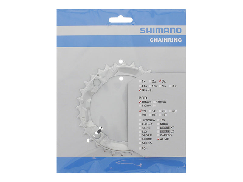 Se Shimano Alivio - 32 tands klinge MTB - Til triple kranksæt FC-M341 - Sølv ❤ Stort online udvalg i Shimano ❤ Hurtig levering: 1 - 2 Hverdage samt billig fragt ❤ Varenummer: CKP-4524667162384 og barcode / Ean: &