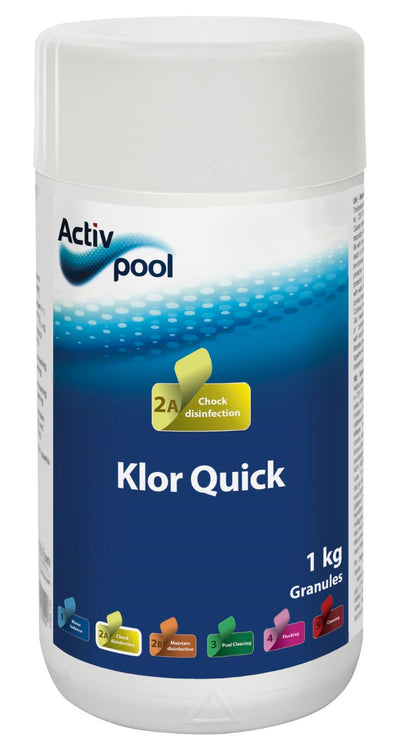 Se ActivPool Klor Quick - hurtigklor granulat 1kg ✔ Kæmpe udvalg i ActivPool ✔ Hurtig levering: 1 - 2 Hverdage samt billig fragt - Varenummer: MMA-2115007 og barcode / Ean: '5704841050075 på lager - Udsalg på Pool Kemikalier og Rengøring Spar op til 55% - Over 424 kendte brands på udsalg