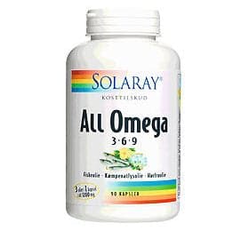 Stort online udvalg i Solaray All Omega 3-6-9 90 kaps. ❤ Solaray ❤ Hurtig levering: 1 - 2 Hverdage og gratis fragt v/køb over 295 kr. GLS til pakkeshop ❤ Varenummer: HG-7273 og barcode / Ean: 076280343595 på lager - Kæmpe udvalg i Sundhed - Over 434 design mærker på udsalg