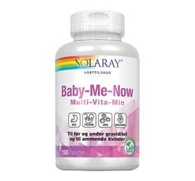 Stort online udvalg i Solaray Baby Me Now Multivitamin 150 tab. ❤ Solaray ❤ Hurtig levering: 1 - 2 Hverdage og gratis fragt v/køb over 295 kr. GLS til pakkeshop ❤ Varenummer: HG-7920 og barcode / Ean: 076280173505 på lager - Kæmpe udvalg i Sundhed - Over 434 design mærker på udsalg