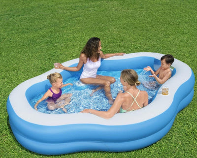 Se Badebassin Family Pool ''Splashview'' 370x198x51 cm ✔ Kæmpe udvalg i  Bestway ✔ Hurtig levering: 1 - 2 Hverdage samt billig fragt - Varenummer: MMA-17854409 og barcode / Ean: '6941607310380 på lager - Udsalg på Badebassiner til haven Spar op til 53% - Over 1454 design brands på udsalg