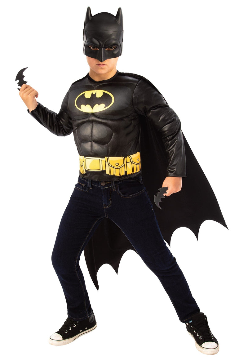 Se Batman Deluxe Muskeltop, Kappe og Maske til børn ✔ Kæmpe udvalg i Rubie&