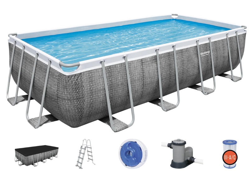 Se Bestway Power Steel Rektangulær Pool 549 x 274 x 122 cm Special Edition ❤ Kæmpe udvalg i Bestway ❤ Hurtig levering: 1 - 2 Hverdage samt billig fragt - Varenummer: MMA-17856998 og barcode / Ean: &