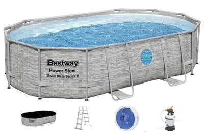 Se Bestway Power Steel Swim Vista II 488 x 305 x 107 cm pool m/sandfilter ❤ Kæmpe udvalg i Bestway ❤ Hurtig levering: 1 - 2 Hverdage samt billig fragt - Varenummer: MMA-17856946 og barcode / Ean: '6941607311486 på lager - Udsalg på Badebassin/pools til pumpe Spar op til 61% - Over 454 kendte mærker på udsalg