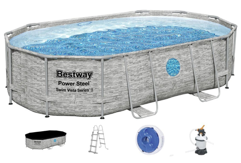 Se Bestway Power Steel Swim Vista II 488 x 305 x 107 cm pool m/sandfilter ❤ Kæmpe udvalg i Bestway ❤ Hurtig levering: 1 - 2 Hverdage samt billig fragt - Varenummer: MMA-17856946 og barcode / Ean: &