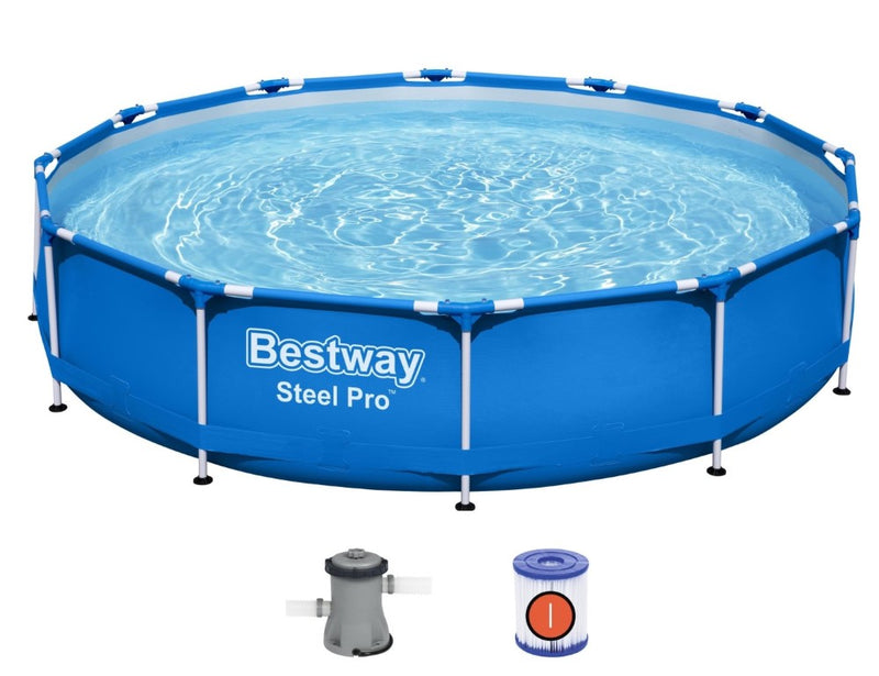 Se Bestway Steel Pro Frame Pool 366 x 76 cm m/pumpe ✔ Kæmpe udvalg i  Bestway ✔ Hurtig levering: 1 - 2 Hverdage samt billig fragt - Varenummer: MMA-17856681 og barcode / Ean: &